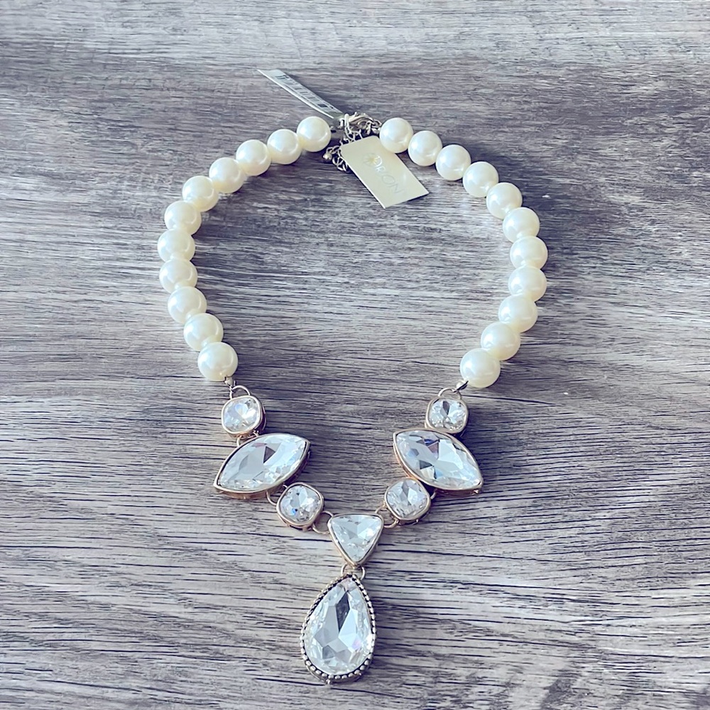 Jeweled Pearl Necklace